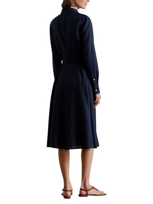 chemisier donna in lino blu Ralph Lauren | 200P13686002